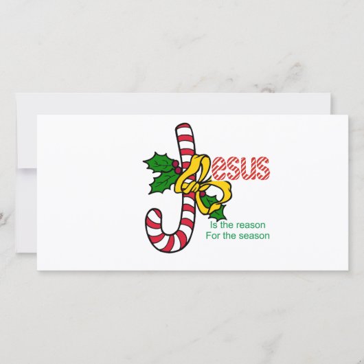 Cartes Pour Fêtes Annuelles Sucre de canne de Jésus (Devant)