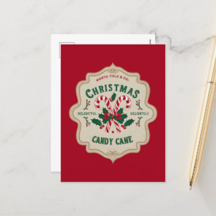 Cartes Pour Fêtes Annuelles Sucre de canne de Noël festif ajouter un message