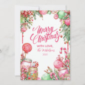 Cartes Pour Fêtes Annuelles Sucre de canne doux Noël (Devant)