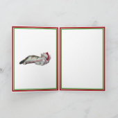 Cartes Pour Fêtes Annuelles Sucre de canne Kitty Noël (Intérieur)