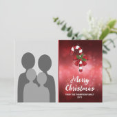 Cartes Pour Fêtes Annuelles Sucre de canne Rouge Sur Un Arrière - plan Red Bok (Debout devant)