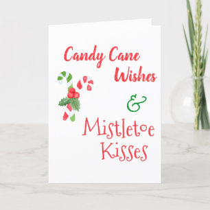 Cartes Pour Fêtes Annuelles Sucre de canne Wives & Mistletoe Kisses Noël