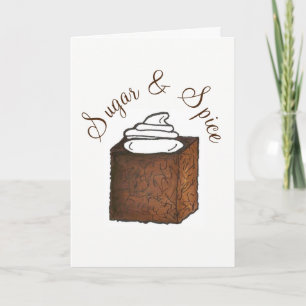 Cartes Pour Fêtes Annuelles Sucre et épices Tout Nice Gingerbread Gâteau