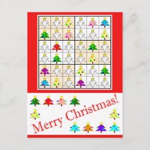 Cartes Pour Fêtes Annuelles Sudoku multicolore pour Noël