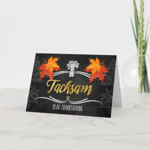 Cartes Pour Fêtes Annuelles Suédoise Thanksgiving Grateful Belssks Chalk