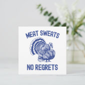 Cartes Pour Fêtes Annuelles Sueur de viande sans regrets  (Debout devant)