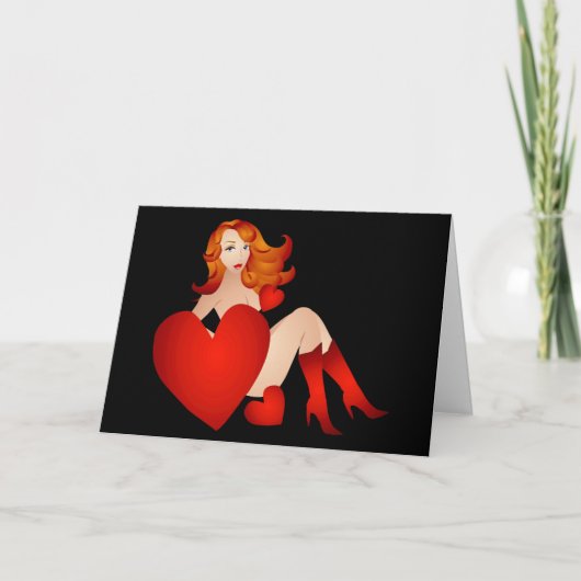 Cartes Pour Fêtes Annuelles Suggestive Vixen Valentine Card (Devant)