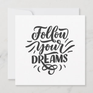 Cartes Pour Fêtes Annuelles "Suivez vos rêves Inspiration et motivation