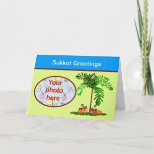Cartes Pour Fêtes Annuelles Sukkot Jewish holiday custom photo add photo