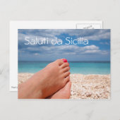 Cartes Pour Fêtes Annuelles Summer holidays in Sicily text postcard (Devant / Derrière)