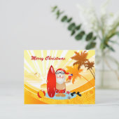 Cartes Pour Fêtes Annuelles Summer Surf Père Noël (Debout devant)