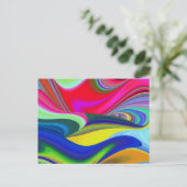 Cartes Pour Fêtes Annuelles Summerrainbow, Rainbowart 3D Abstrait (Debout devant)