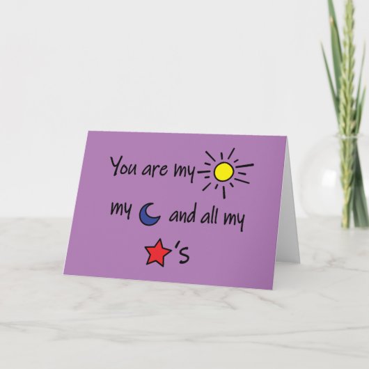 Cartes Pour Fêtes Annuelles Sun-Moon-and-Stars- (Devant)