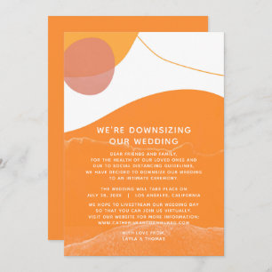 Cartes Pour Fêtes Annuelles Sun Sea Sand Modern Nous réduisons notre Mariage