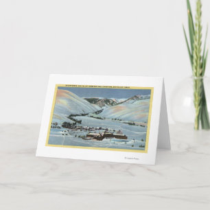 Cartes Pour Fêtes Annuelles Sun Valley, identification - scène d'hiver, Sun