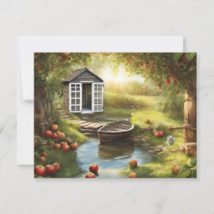 Cartes Pour Fêtes Annuelles Sunny Apple Orchard
