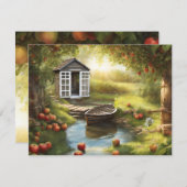 Cartes Pour Fêtes Annuelles Sunny Apple Orchard (Devant / Derrière)
