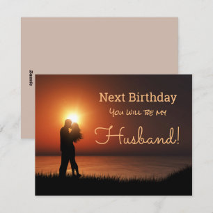 Cartes Pour Fêtes Annuelles Sunset Kiss Joyeux anniversaire futur mari