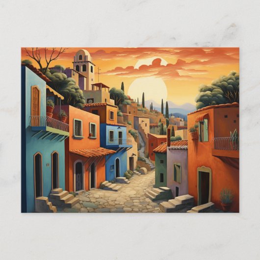 Cartes Pour Fêtes Annuelles Sunset Mexico (Devant)