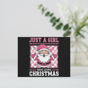 Cartes Pour Fêtes Annuelles Super Juste Une Fille Qui Aime Noël Noël Noël Père