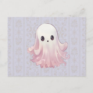 Cartes Pour Fêtes Annuelles Super Mignon Fantôme Bleu et Or Halloween