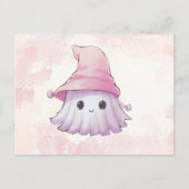 Cartes Pour Fêtes Annuelles Super mignon Ghost Blush Aquarelle Halloween (Devant)