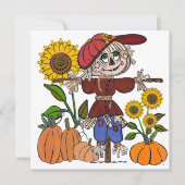 Cartes Pour Fêtes Annuelles Super mignon Scarecrow (Devant)