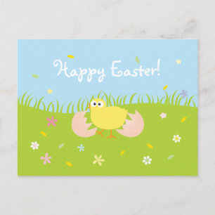 Cartes Pour Fêtes Annuelles Super mignonne Bon Bébé de Pâques poussin