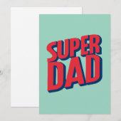 Cartes Pour Fêtes Annuelles Super Papa (Devant / Derrière)