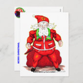 Cartes Pour Fêtes Annuelles SUPER PÈRE NOËL par Charis Dondeli (Devant / Derrière)