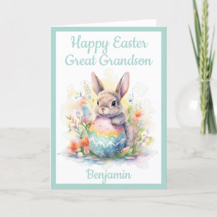 Cartes Pour Fêtes Annuelles Super petit-fils Joyeux oeuf lapin de Pâques migno
