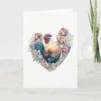 Superbe coq de fleurs pour la Saint Valentin