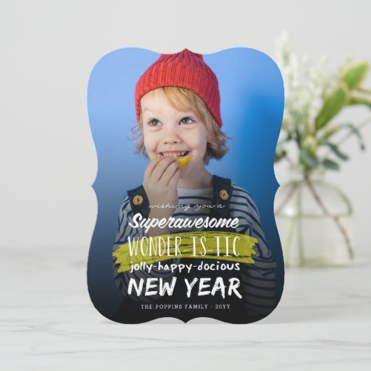 Cartes Pour Fêtes Annuelles Superbe Merveilleuse Jolly Happydocile Année (Debout devant)