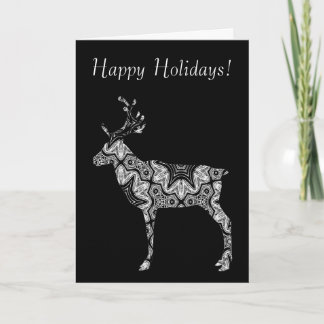 Cartes Pour Fêtes Annuelles Superbe Motif géométrique Reindeer Joyeuses vacanc