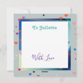 Cartes Pour Fêtes Annuelles Supercalifragilisticexpialidocile fille d'annivers (Dos)