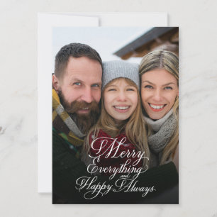 Cartes Pour Fêtes Annuelles Superposer photo Joyeux Tout Toujours 