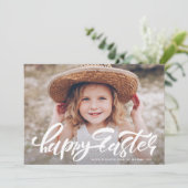 Cartes Pour Fêtes Annuelles Superposition de calligraphie moderne Joyeuses Pâq (Debout devant)