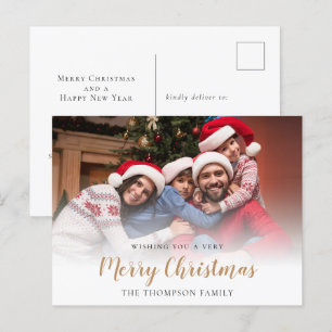 Cartes Pour Fêtes Annuelles Superposition de la photo familiale Joyeux Noël