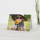 Cartes Pour Fêtes Annuelles Superposition de lettrage pinceau Halloween blanc  (Devant)