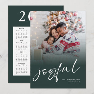 Cartes Pour Fêtes Annuelles Superposition de photo Calendrier 2027 Noël Joyeux