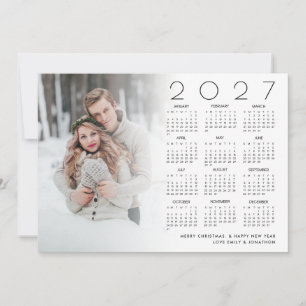 Cartes Pour Fêtes Annuelles Superposition de photo de couple de calendrier 202