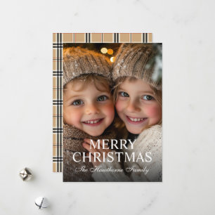 Cartes Pour Fêtes Annuelles Superposition de photo de Noël élégante