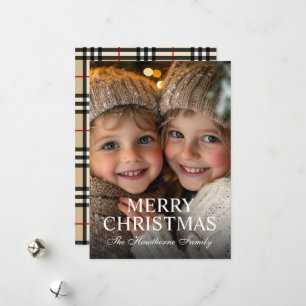 Cartes Pour Fêtes Annuelles Superposition de photo de Noël élégante