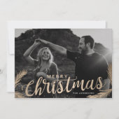 Cartes Pour Fêtes Annuelles Superposition de script de Joyeux Noël de branches (Devant)
