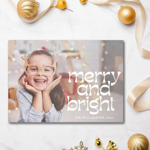 Cartes Pour Fêtes Annuelles Superposition de texte blanc joyeux et mignon