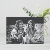 Cartes Pour Fêtes Annuelles Superposition de typographie de script blanc minim (Debout devant)