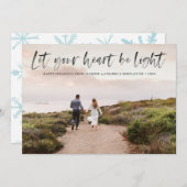 Cartes Pour Fêtes Annuelles Superposition Let Your Heart Be Light en noir (Devant / Derrière)