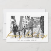 Cartes Pour Fêtes Annuelles Superposition photo de Joyuses Fêtes en écriture d (Devant)