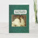 Cartes Pour Fêtes Annuelles "Sur le toit"<br><div class="desc">Funny Retro "Waiting for Père Noël" Carte de voeux de Noël</div>