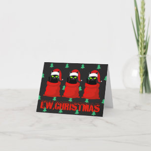Cartes Pour Fêtes Annuelles Sur mesure Ew Noël Drôle Chats noirs Anti